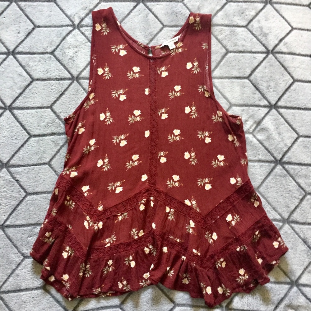 American Eagle Boho Floral Top